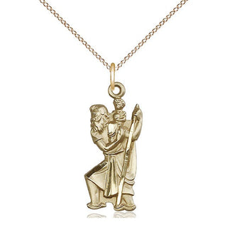 14kt Gold Filled Saint Christopher Medal Catholic Jewelry