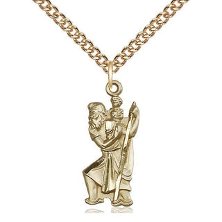 14kt Gold Filled Saint Christopher Medal Catholic Jewelry