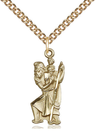 14kt Gold Saint Christopher Medal