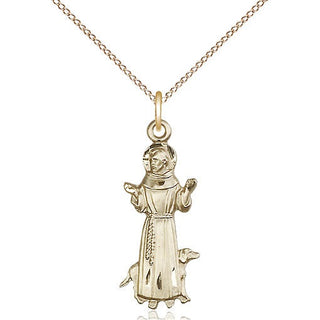 14kt Gold Filled Saint Francis Medal Catholic Jewelry