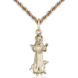 14kt Gold Filled Saint Francis Medal Catholic Jewelry