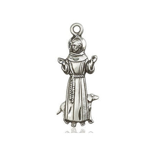 Sterling Silver Saint Francis Medal Catholic Jewelry
