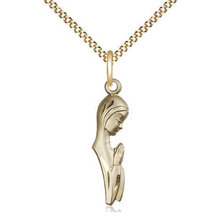 14kt Gold Filled Madonna Medal Catholic Jewelry