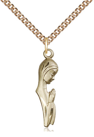 14kt Gold Filled Madonna Medal Catholic Jewelry