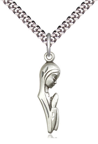 Sterling Silver Madonna Medal Catholic Jewelry