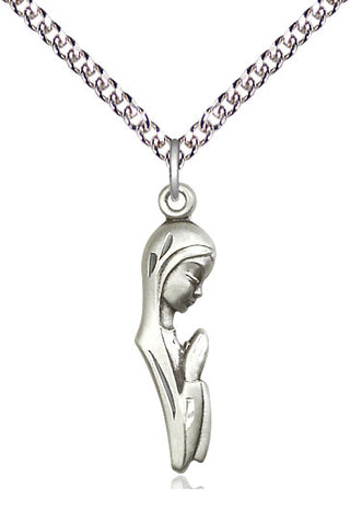 Sterling Silver Madonna Medal Catholic Jewelry