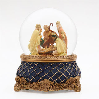 6.75-Inch Musical Nativity Dome 120Mm - Ornate Base