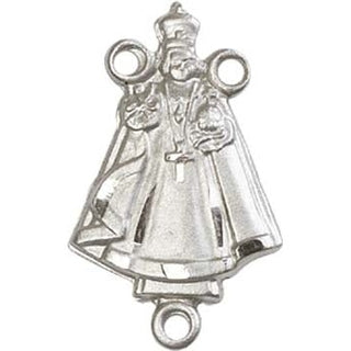 Silver Plate Infant Figure Rosary Center Rosary Center