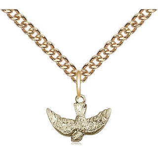 14kt Gold Filled Holy Spirit Medal Religious and Catholic Jewelry