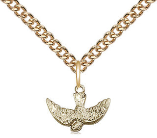 14kt Gold Holy Spirit Medal