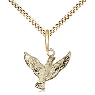14kt Gold Filled Holy Spirit Medal Religious and Catholic Jewelry