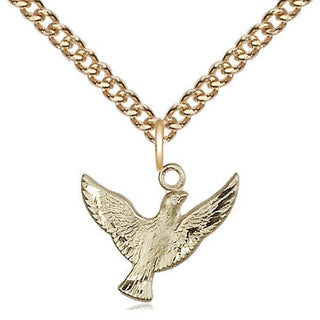 14kt Gold Holy Spirit Medal