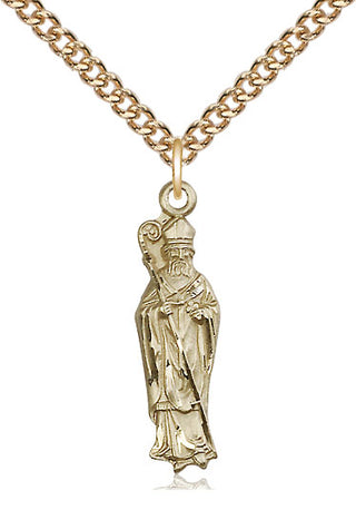 14kt Gold Filled Saint Patrick Medal Catholic Jewelry