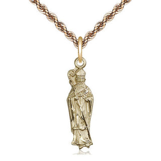 14kt Gold Filled Saint Patrick Medal Catholic Jewelry