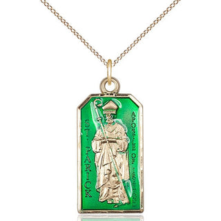 14kt Gold Filled Saint Patrick Medal Catholic Jewelry