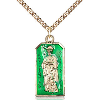 14kt Gold Filled Saint Patrick Medal Catholic Jewelry