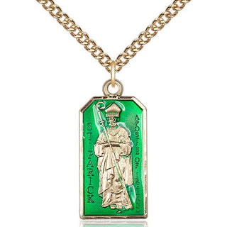 14kt Gold Filled Saint Patrick Medal Catholic Jewelry