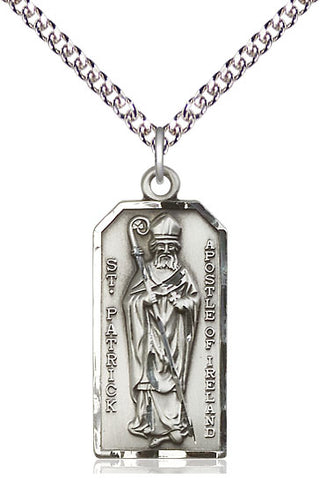 Sterling Silver Saint Patrick Medal Catholic Jewelry