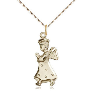 14kt Gold Filled Angel Medal Catholic Jewelry