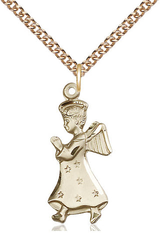 14kt Gold Angel Medal