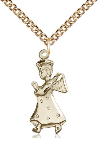 14kt Gold Angel Medal