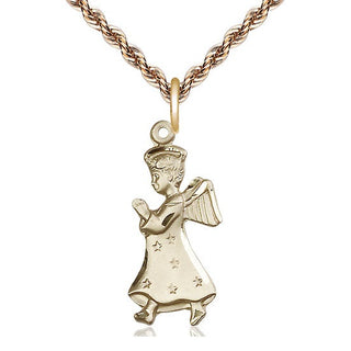 14kt Gold Angel Medal