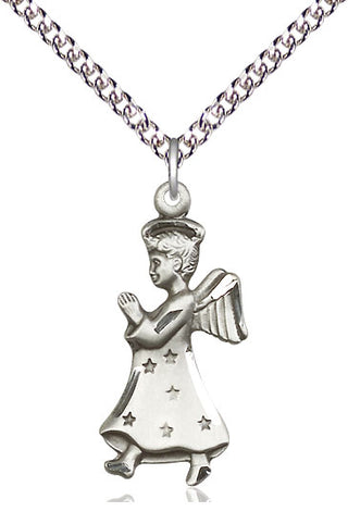 Sterling Silver Angel Medal Catholic Jewelry