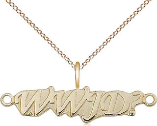 14kt Gold Filled Wwjd Medal Religious and Catholic Jewelry