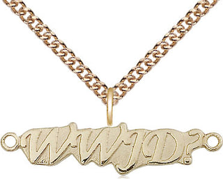14kt Gold Filled Wwjd Medal Religious and Catholic Jewelry