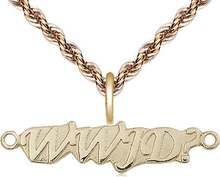 14kt Gold Filled Wwjd Medal Religious and Catholic Jewelry