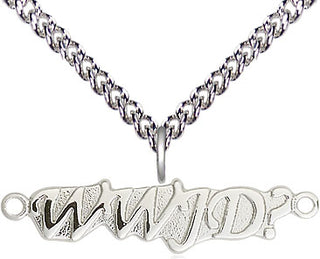 Sterling Silver Wwjd Medal Religious and Catholic Jewelry