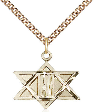 14kt Gold Filled I Am / Star of David Medal Religious Jewelry