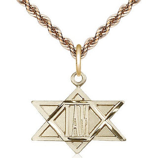 14kt Gold Filled I Am / Star of David Medal Religious Jewelry