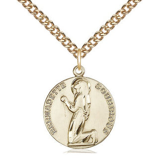 14kt Gold Filled Saint Bernadette Medal Religious Jewelry