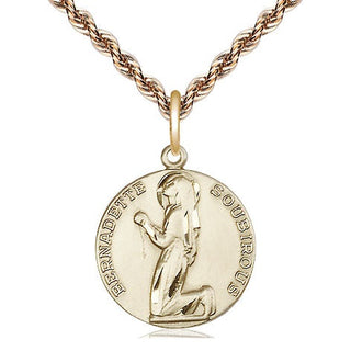 14kt Gold Filled Saint Bernadette Medal Religious Jewelry