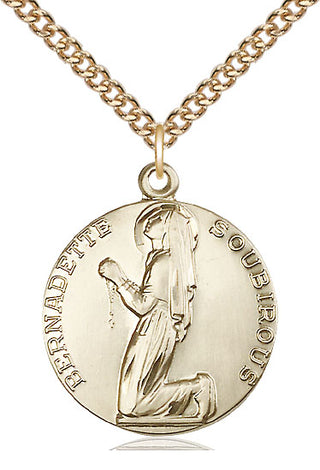 14kt Gold Saint Bernadette Medal