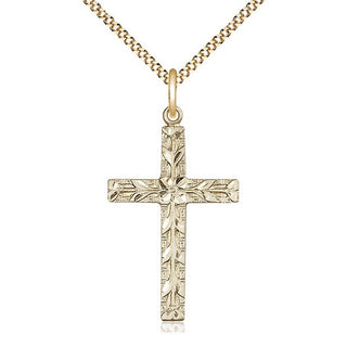 14kt Gold Filled Cross Medal Catholic Jewelry