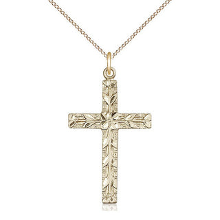 14kt Gold Filled Cross Medal Catholic Jewelry
