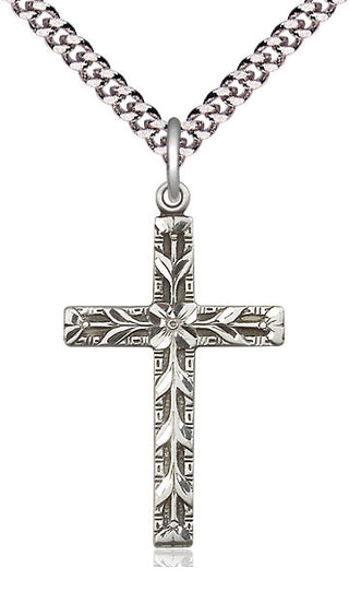 Pewter Cross Medal Catholic Jewelry