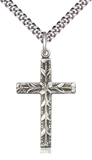 Sterling Silver Cross Medal Catholic Jewelry
