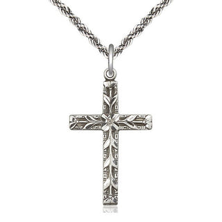 Sterling Silver Cross Medal Catholic Jewelry