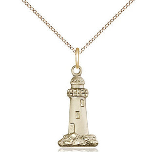 14kt Gold Filled Lighthouse Medal Religious Jewelry