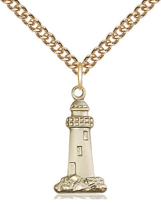 14kt Gold Filled Lighthouse Medal Religious Jewelry