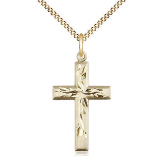 14kt Gold Filled Cross Medal Catholic Jewelry