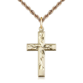 14kt Gold Filled Cross Medal Catholic Jewelry