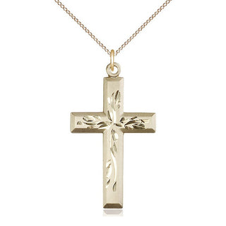 14kt Gold Filled Cross Medal Catholic Jewelry
