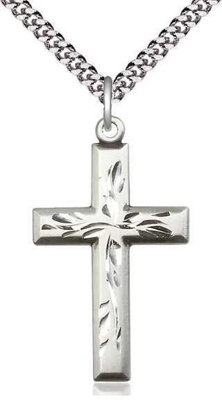 Sterling Silver Cross Medal Catholic Jewelry