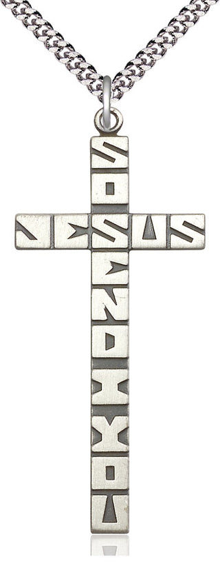 Sterling Silver Cross Medal Catholic Jewelry