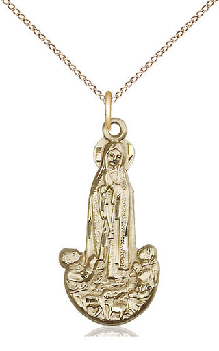 14kt Gold Our Lady of Fatima Medal