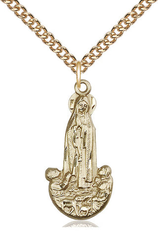 14kt Gold Our Lady of Fatima Medal